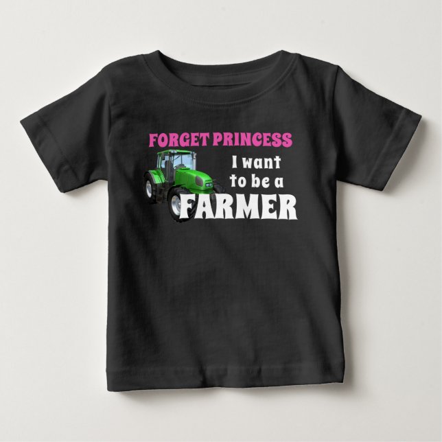 Princess, jag vill vara jordbrukare t shirt (Framsida)