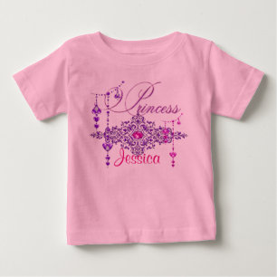 Princess Jewels Anpassningsbar Rosa Småbarn Ruffle Tee