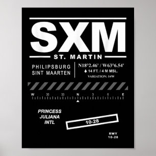 Princess Juliana Intl Airport Saint Martin Sxm Poster