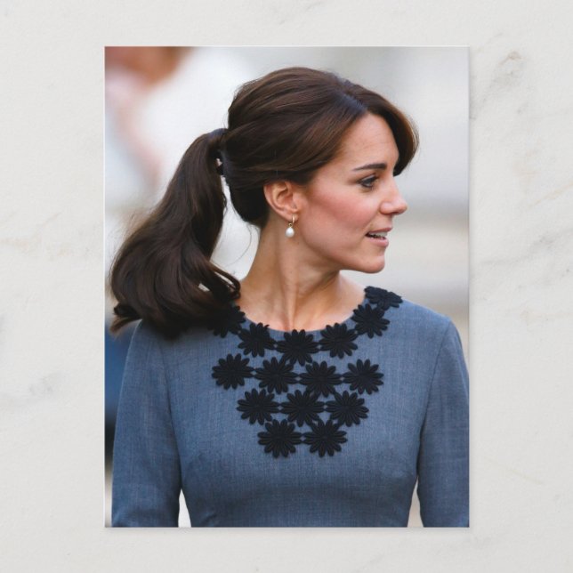 Princess Kate grått grått stylized Vykort (Framsida)