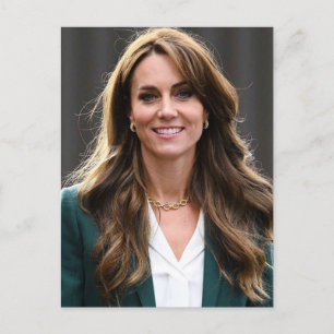 Princess Kate grönt white stilized Vykort