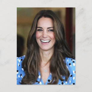 Princess Kate himlar blue stilized Vykort