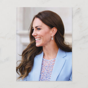 Princess Kate pulverblått stiliserat Vykort