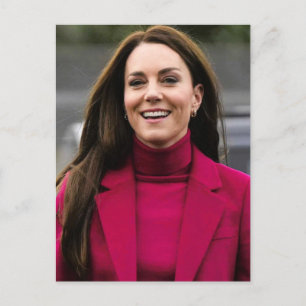 Princess Kate rosa stilized Vykort