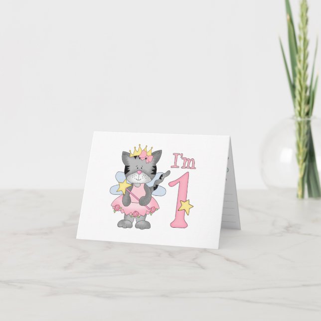 Princess Kattunge 1:a födelsedag Inbjudan till fyl (Framsida)