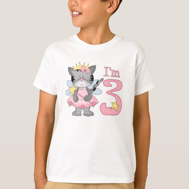 Princess Kattunge 3:e födelsedagen T-shirt (Framsida)