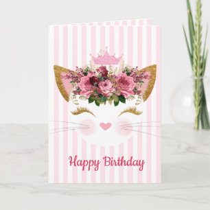 Princess Kattunge Birthday Card Kort