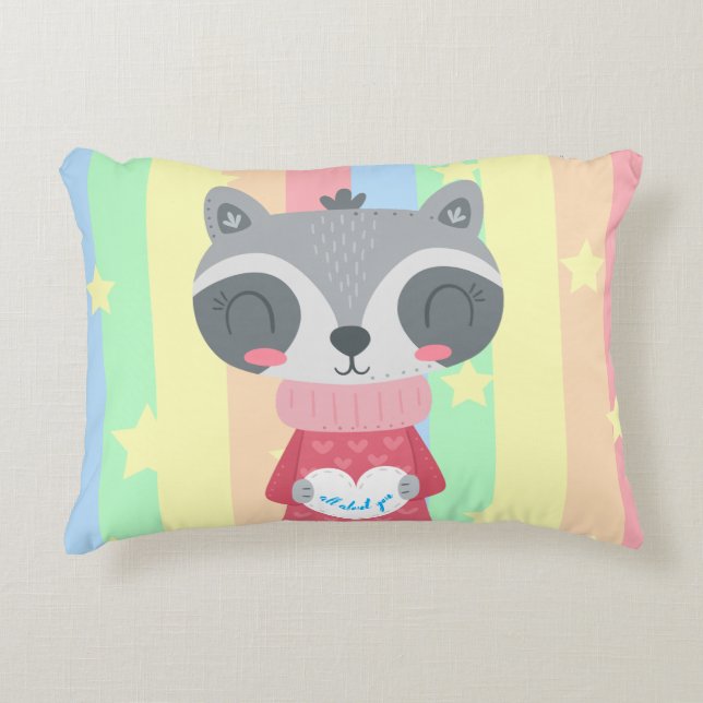Princess Kattunge Nursery accent Pillow Prydnadskudde (Framsidan)