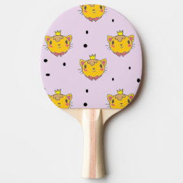 Princess kattunge på lila pingisracket