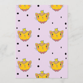 Princess kattunge på lila rådkort