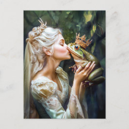 Princess Kissing-prinsen av Frog Vykort