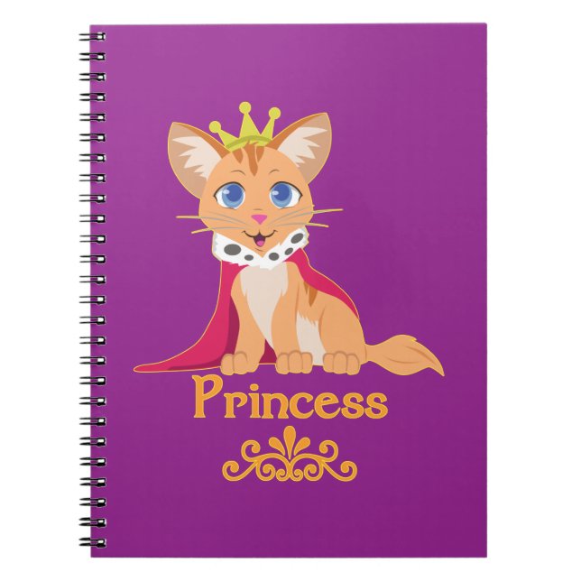 Princess Kitten Anteckningsbok Med Spiral (Framsidan)