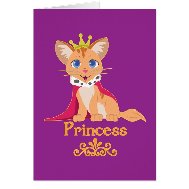 Princess Kitten Hälsningskort (Framsidan)