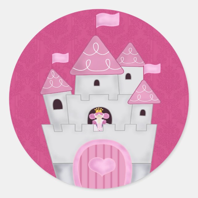 Princess-klistermärken Runt Klistermärke (Framsida)
