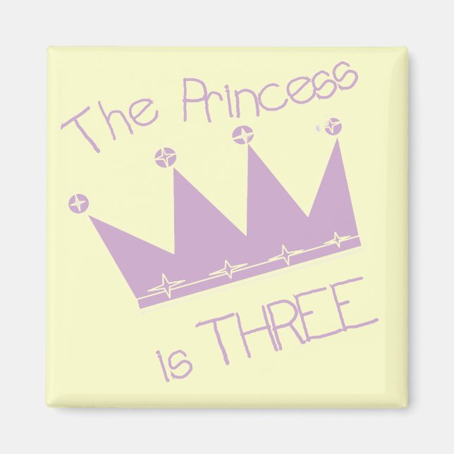 Princess Krona 3:e födelsedagen Tshirts och Gifts Magnet (Framsidan)
