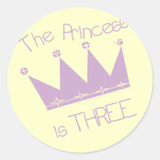 Princess Krona 3:e födelsedagen Tshirts och Gifts Runt Klistermärke