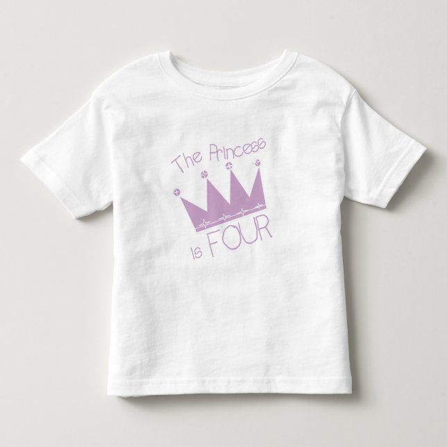 Princess Krona 4e födelsedagen Tshirts (Framsida)