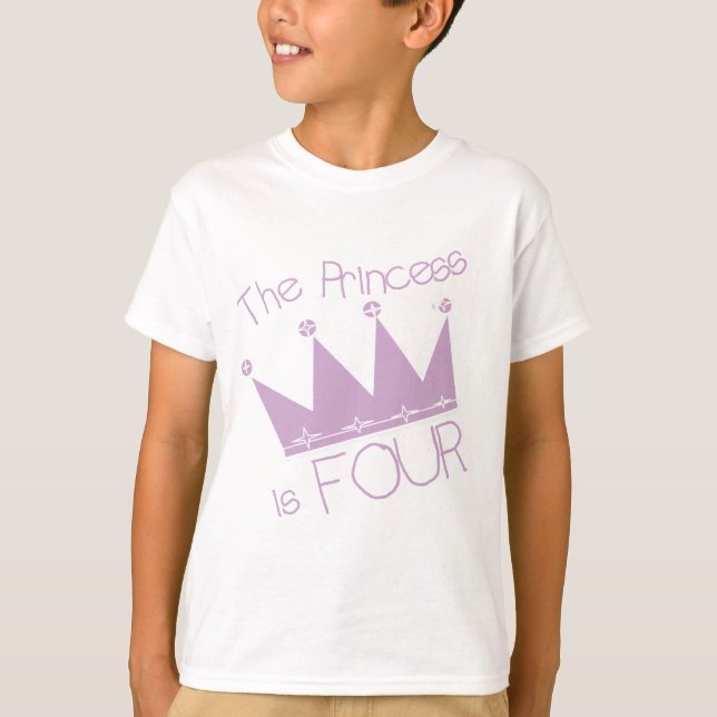 Princess Krona 4e födelsedagen Tshirts (Framsida)