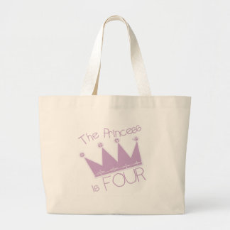 Princess Krona 4e födelsedagen Tshirts Jumbo Tygkasse
