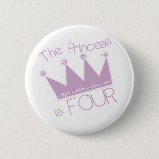 Princess Krona 4e födelsedagen Tshirts Knapp