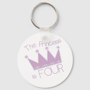Princess Krona 4e födelsedagen Tshirts Nyckelring