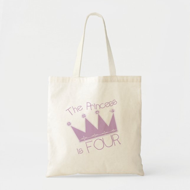 Princess Krona 4e födelsedagen Tshirts Tygkasse (Framsidan)