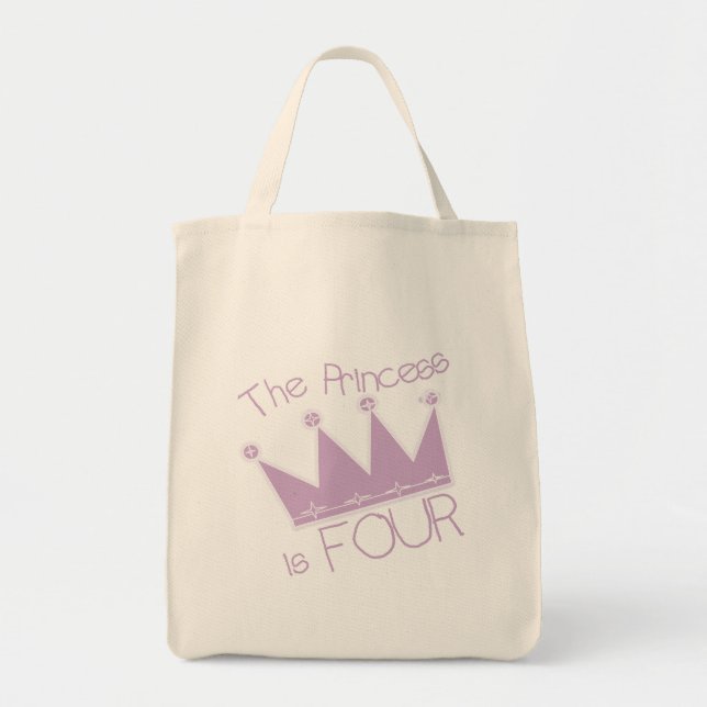 Princess Krona 4e födelsedagen Tshirts Tygkasse (Framsidan)