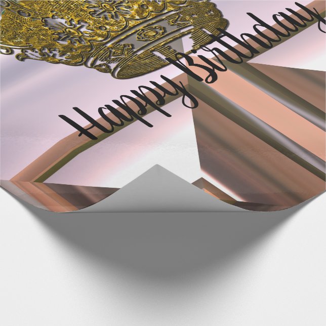 Princess Krona Birthday Girl Presentpapper (Hörn)