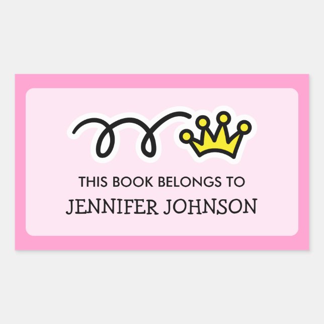 Princess krona bok tillhör att dekera etikett (Framsida)