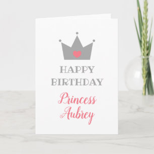 Princess Kröna - Calligraphynamn - grattis på Kort