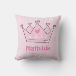 Princess Krona, Cute Baby Gift, Personlig Kudde