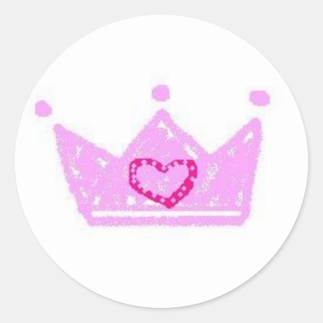 princess krona-dekalett runt klistermärke (Framsida)