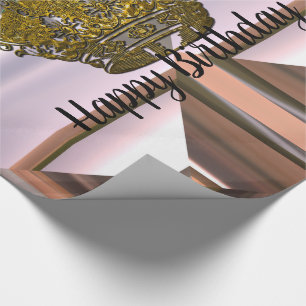 Princess Kröna Födelsedag Flicka Presentpapper