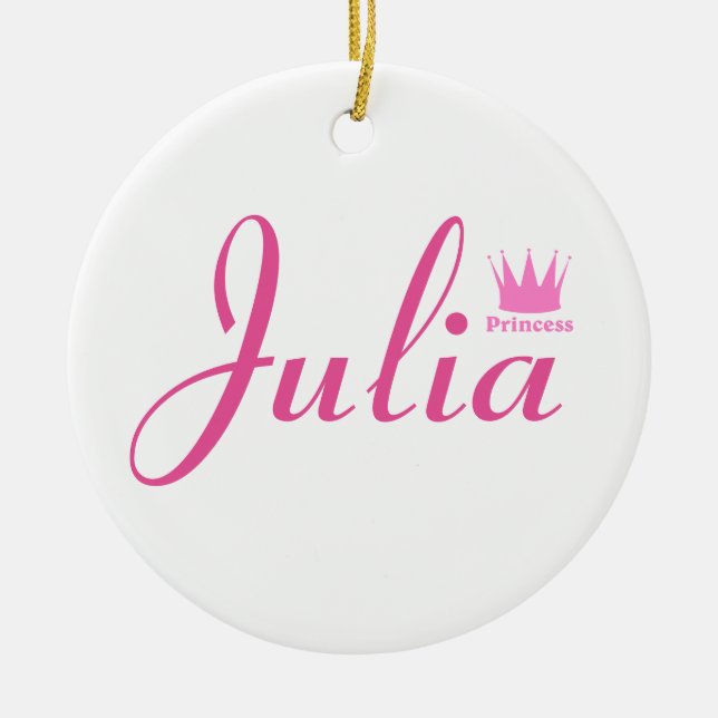 Princess krona julgransprydnad keramik (Framsidan)
