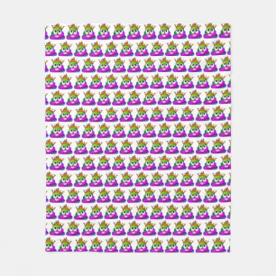 Princess Kröna Regnbåge Emoji Poop Fleecefilt