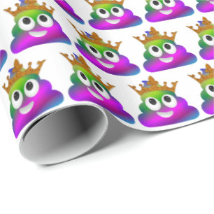 Princess Kröna Regnbåge Emoji Poop Presentpapper