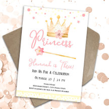 Princess Krona Rosa 3rd Girl Birthday