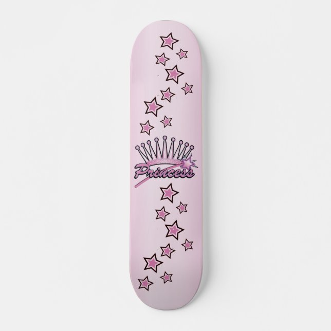 Princess Kröna Skateboard Bräda 19,5 Cm (Framsida)