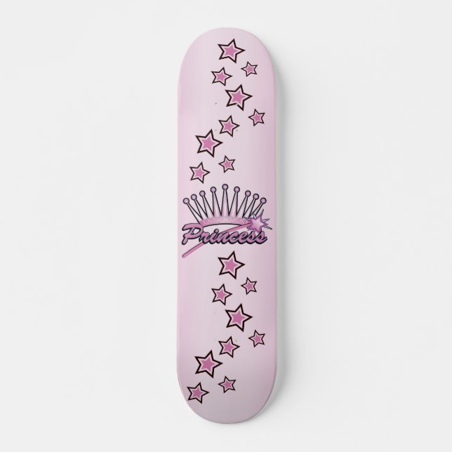 Princess Krona Skateboard Bräda 19,5 Cm (Framsida)
