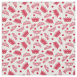 Princess Krona Tiaras och Hearts Red Valentiness Tyg