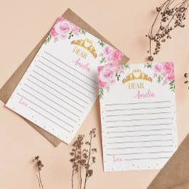 Princess Krona Time Capsule Note-meddelandekort Tack Kort