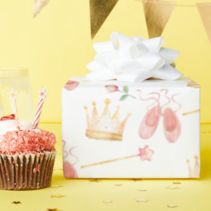 Princess Krona Trollspö Rosa Little Girl Birthday Presentpapper