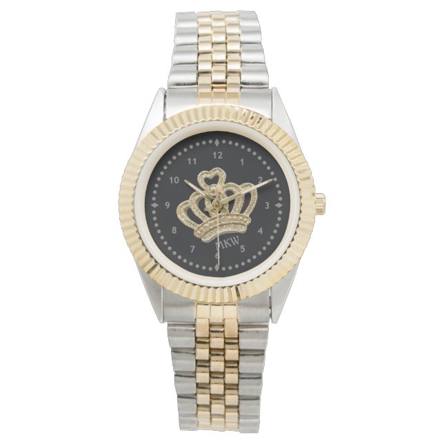 Princess Krona Two-Tone Monogram eWatch Armbandsur (Framsida)