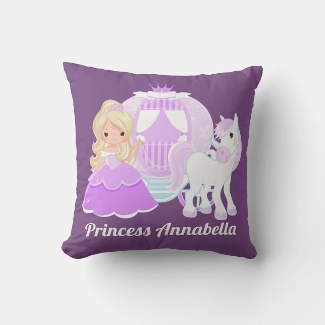 Princess lägg till namn-flickors hemskudde kudde (Framsida)