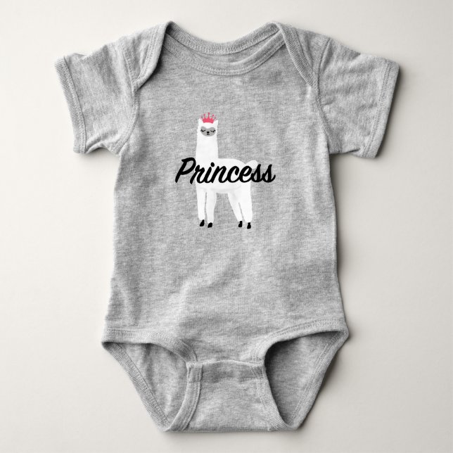 Princess Lama Design - Baby Jersey Bodykostym T Shirt (Framsida)