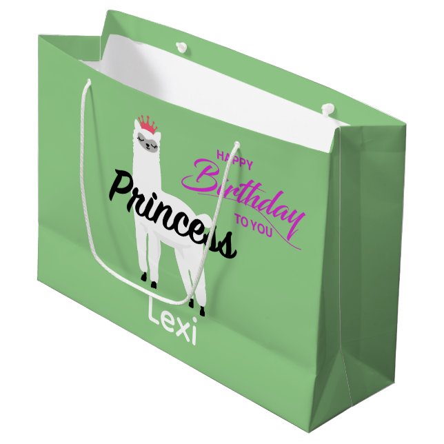 Princess Lama Design - Gift Bag - Large (Framsidan Vinklad)