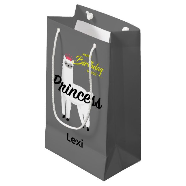 Princess Lama Design - Gift Bag - Small (Framsidan Vinklad)