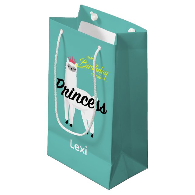 Princess Lama Design - Gift Bag - Small (Framsidan Vinklad)