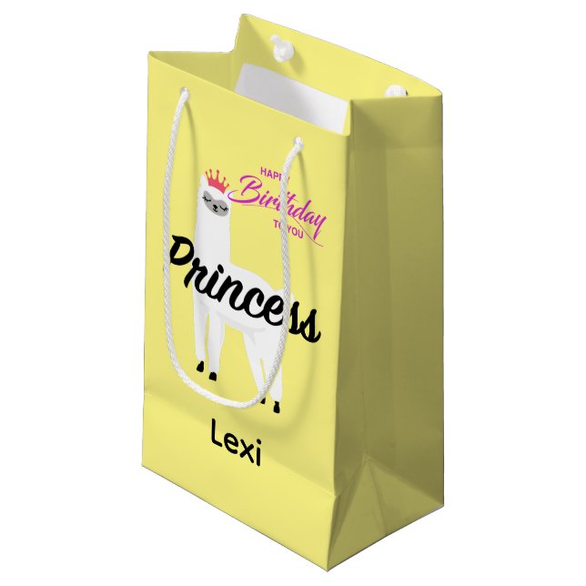 Princess Lama Design - Gift Bag - Small (Framsidan Vinklad)