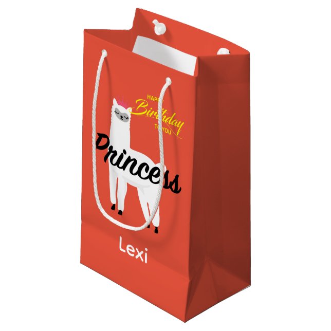 Princess Lama Design - Gift Bag - Small (Framsidan Vinklad)
